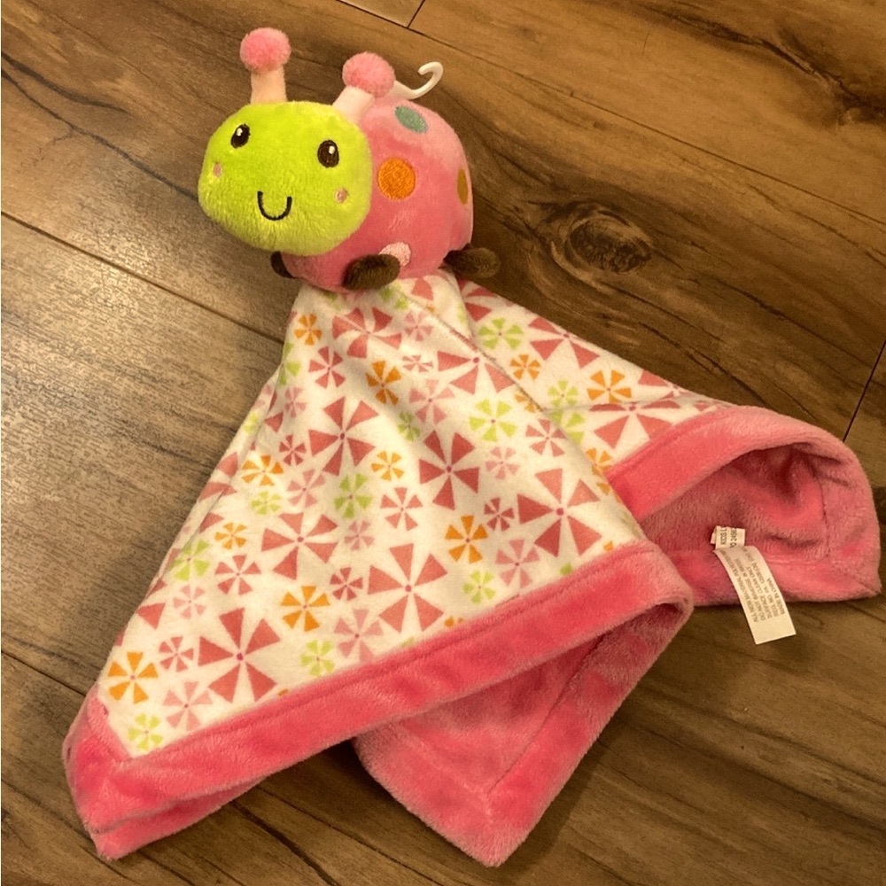 Graco Pink Ladybug Baby Security Blanket Lovey